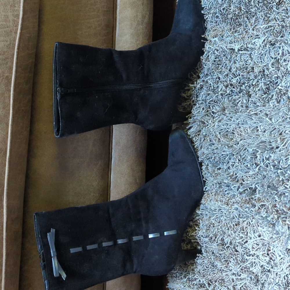 Black Velvet -like Boots 8 1/2